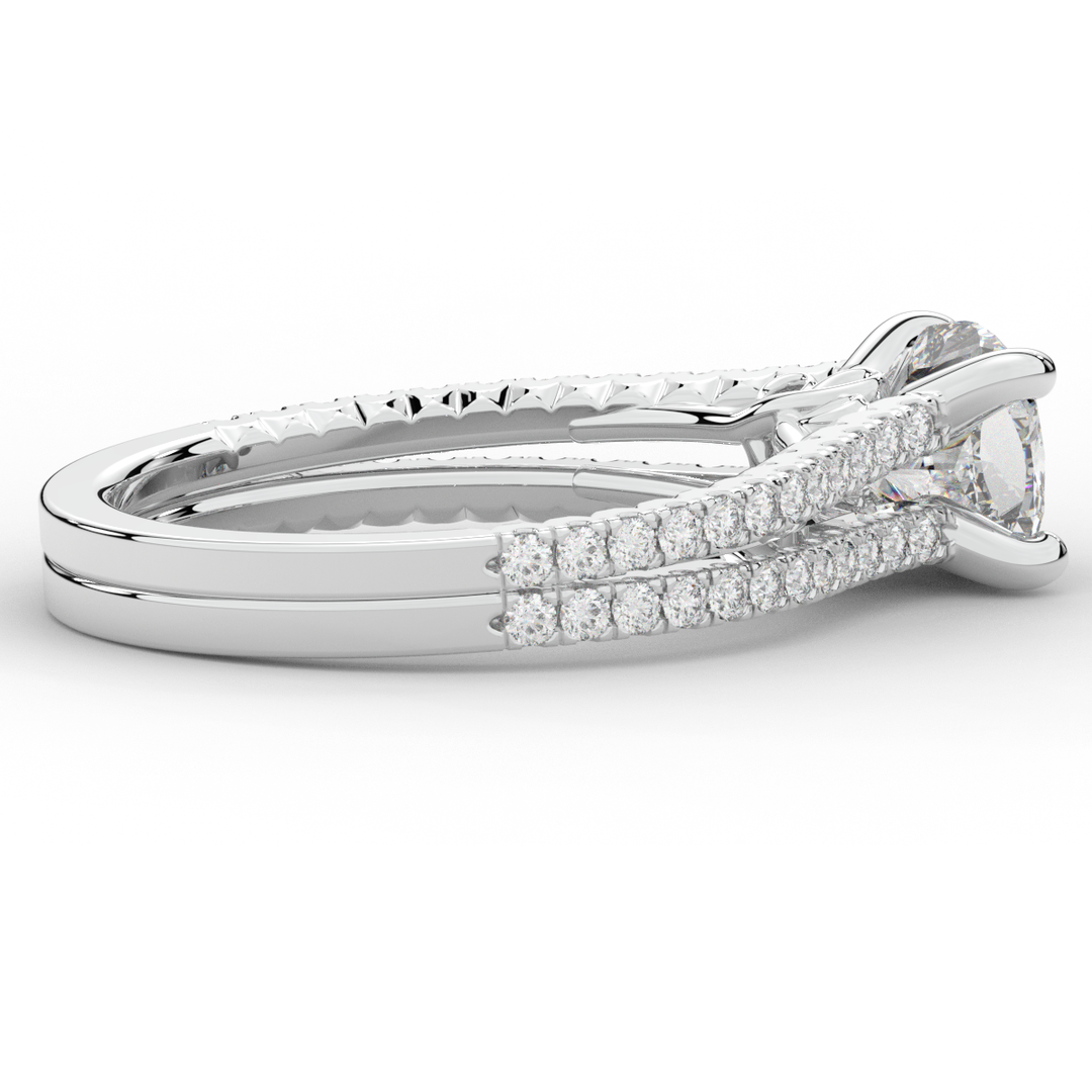 1.90CT.TW CUSHION LAB DIAMOND SOLITAIRE ENGAGEMENT RING - Nazarelle