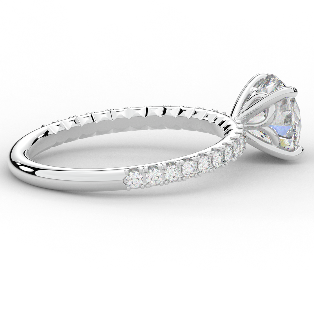 1.75CT.TW ROUND LAB DIAMOND SOLITAIRE ENGAGEMENT RING - Nazarelle