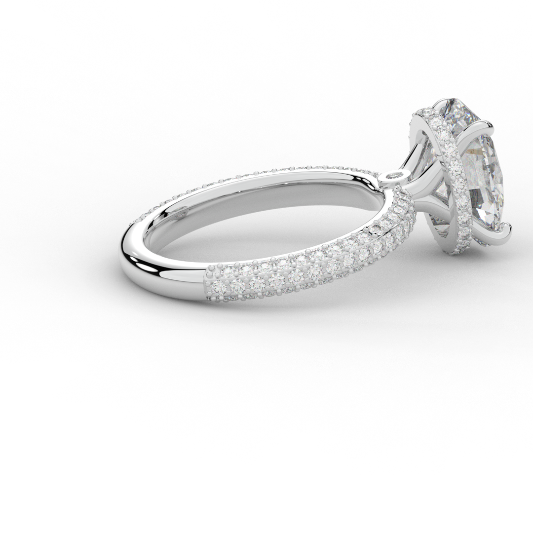 3.60CT.TW OVAL LAB DIAMOND SOLITAIRE ENGAGEMENT RING - Nazarelle