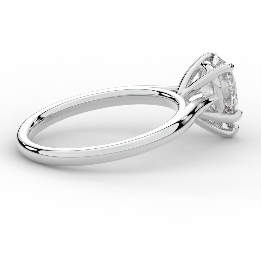 1.00CT PEAR LAB DIAMOND SOLITAIRE ENGAGEMENT RING - Nazarelle