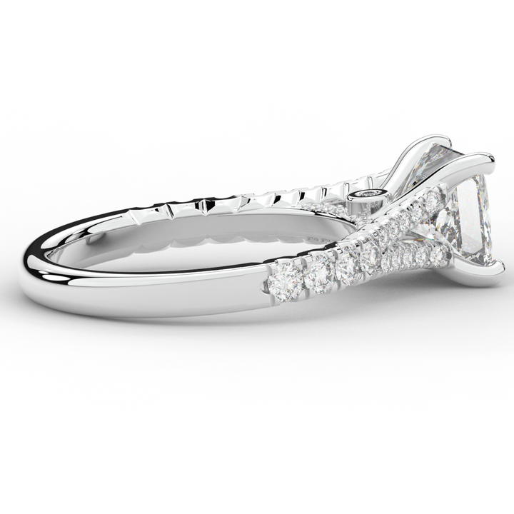 2.45CT.TW PRINCESS LAB DIAMOND ENGAGEMENT RING - Nazarelle