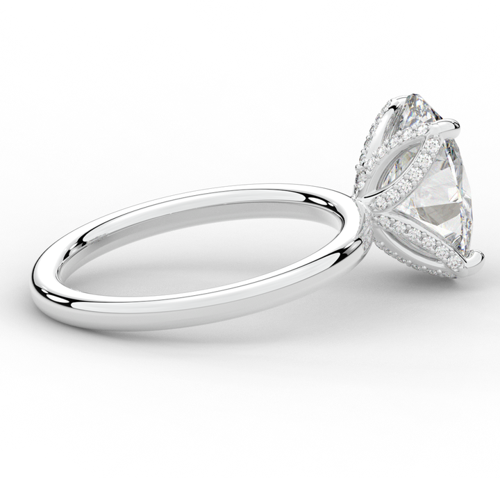 3.10CT.TW OVAL LAB DIAMOND ENGAGEMENT RING - Nazarelle