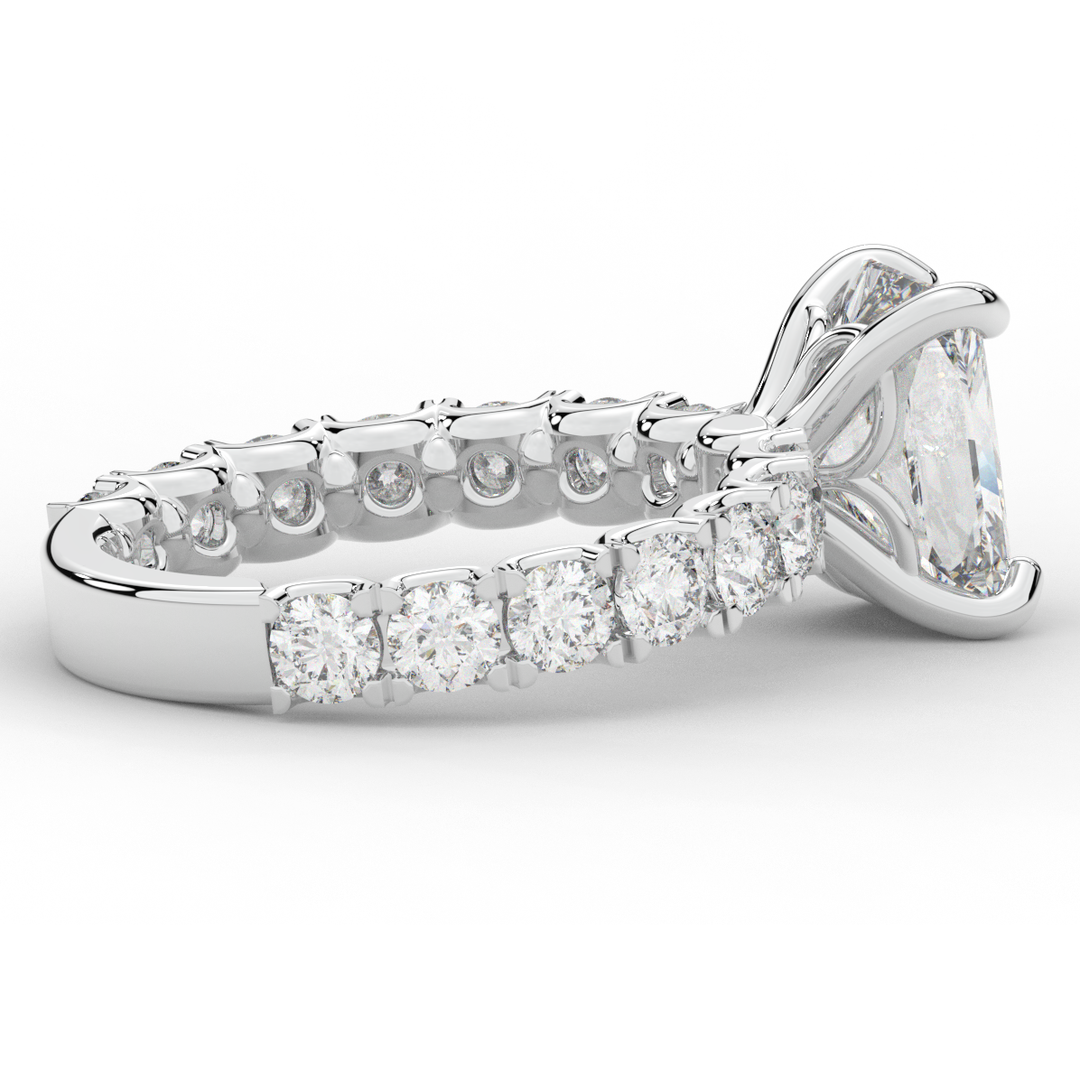 4.35CT.TW RADIANT LAB DIAMOND ENGAGEMENT RING - Nazarelle