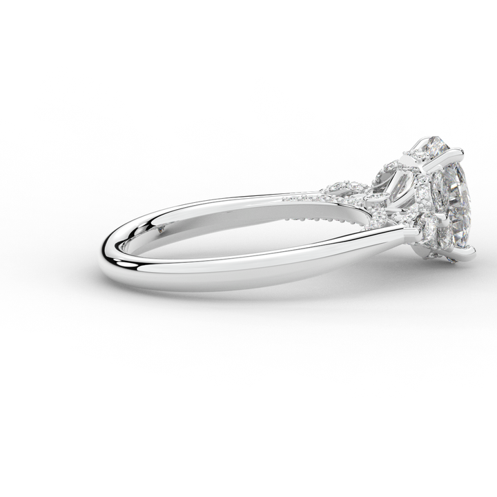 2.00CT.TW OVAL LAB DIAMOND ENGAGEMENT RING - Nazarelle