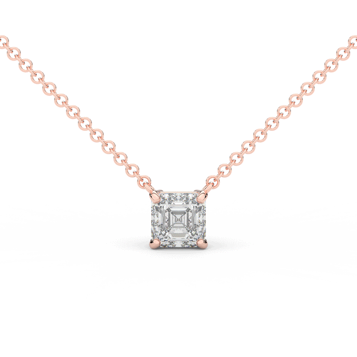 1.50CT ASSCHER CERTIFIED LAB DIAMOND SOLITAIRE PENDANT