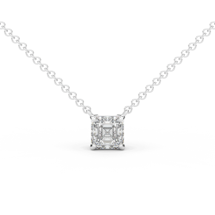1.50CT ASSCHER CERTIFIED LAB DIAMOND SOLITAIRE PENDANT