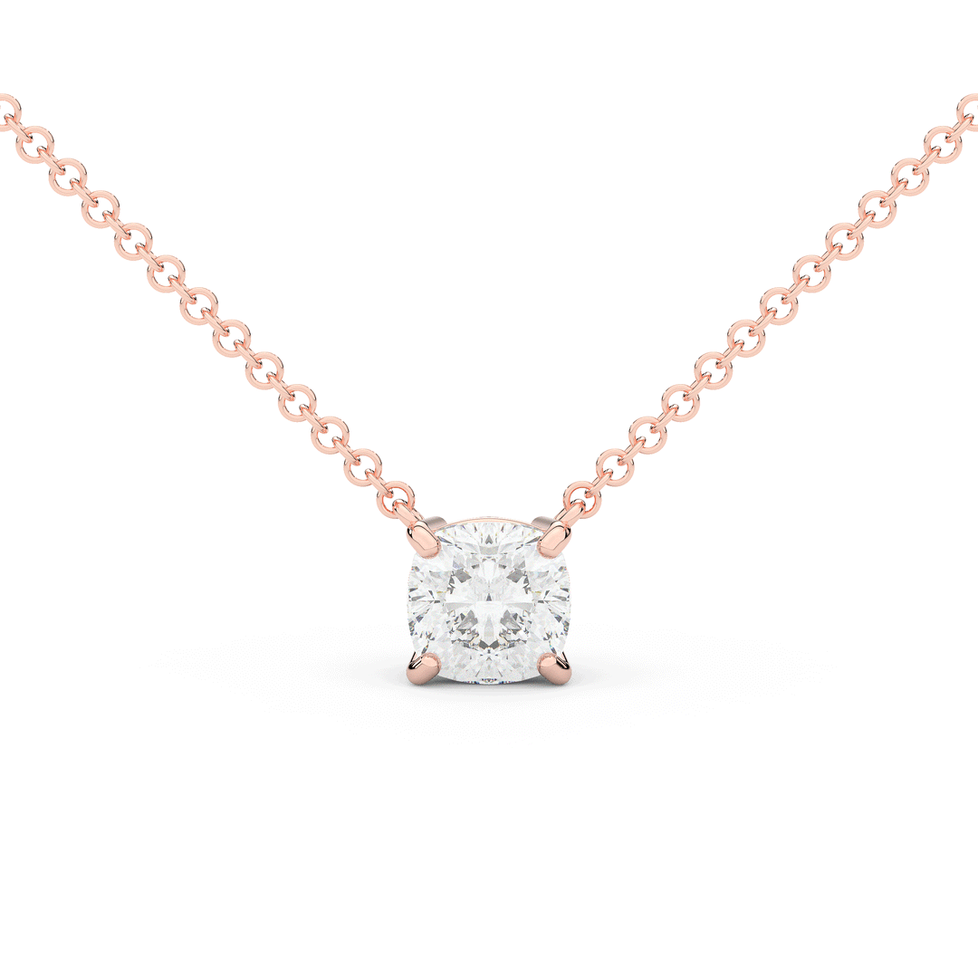 1.50CT CUSHION CERTIFIED LAB DIAMOND SOLITAIRE PENDANT