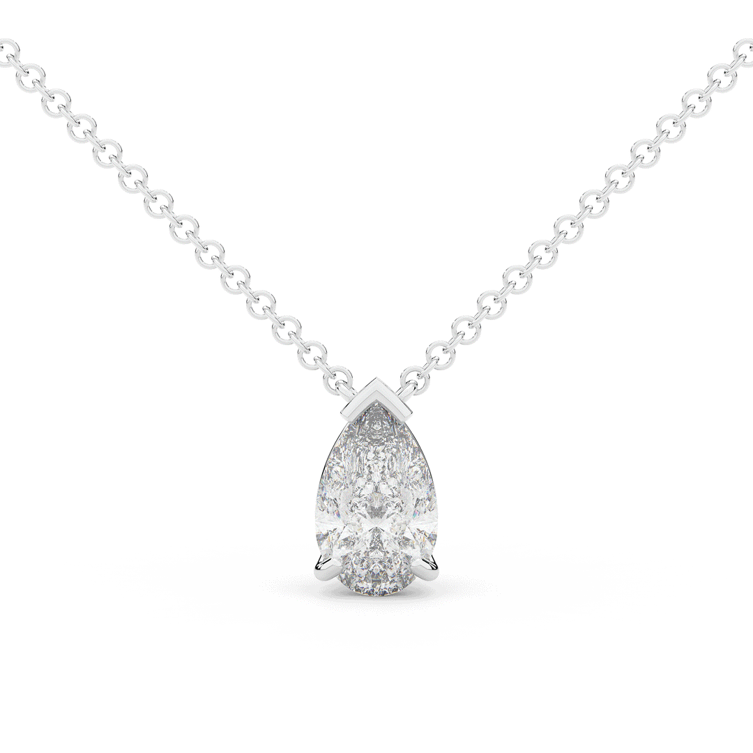 1.50CT PEAR CERTIFIED LAB DIAMOND SOLITAIRE PENDANT