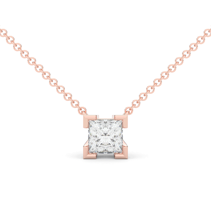 1.50CT PRINCESS CERTIFIED LAB DIAMOND SOLITAIRE PENDANT