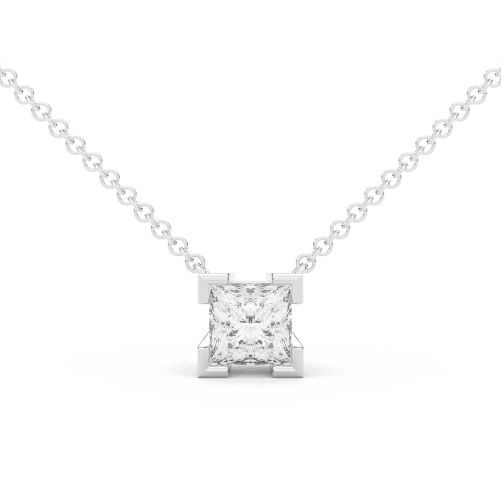 1.50CT PRINCESS CERTIFIED LAB DIAMOND SOLITAIRE PENDANT