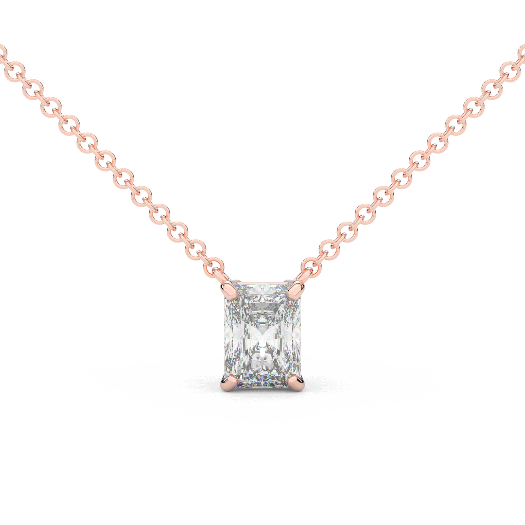 1.50CT RADIANT CERTIFIED LAB DIAMOND SOLITAIRE PENDANT