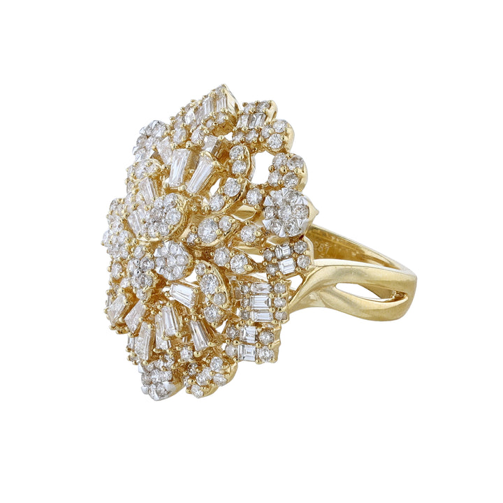 Round Baguette Diamond Cocktail Ring, 2.81ct.