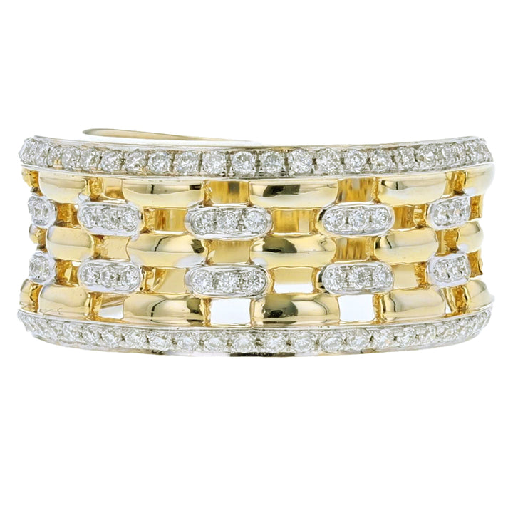 White Gold and Yellow Gold Diamond Ring