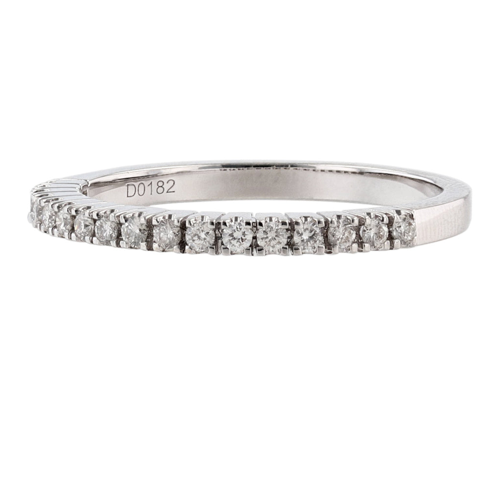 18K White Gold Diamond Ladies Wedding Band