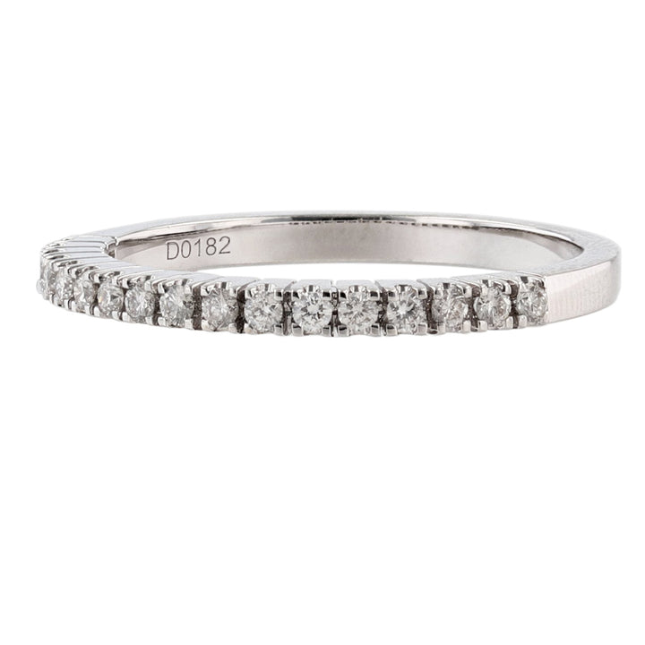 18K White Gold Diamond Ladies Wedding Band