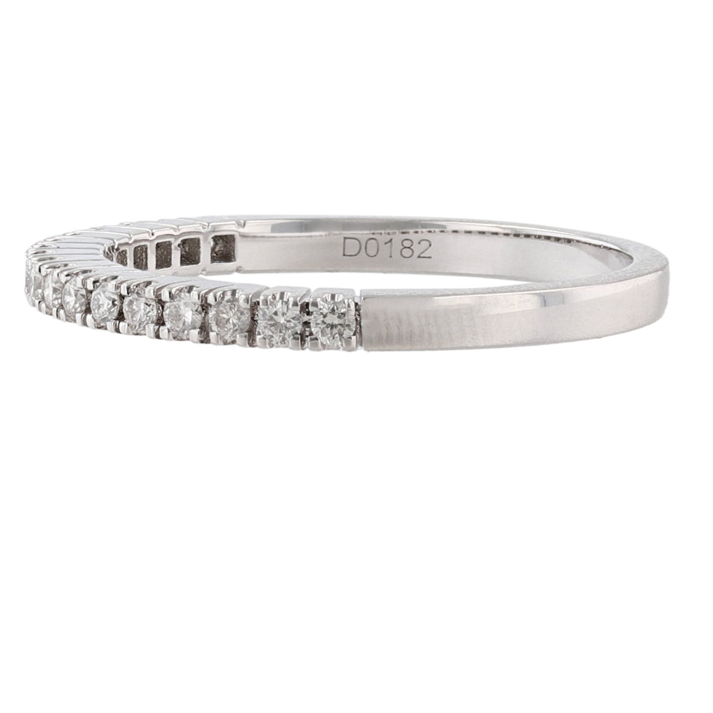 18K White Gold Diamond Ladies Wedding Band