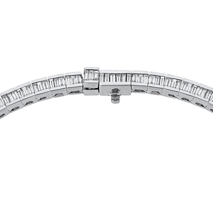 Baguette Diamond Tennis Necklace, 20.29ct.