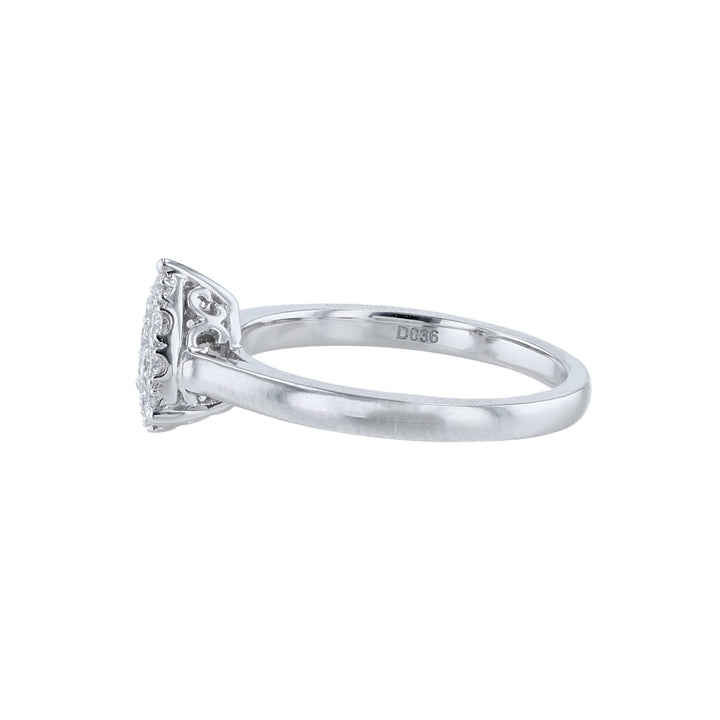 Pear Shape Round Diamond Promise Ring