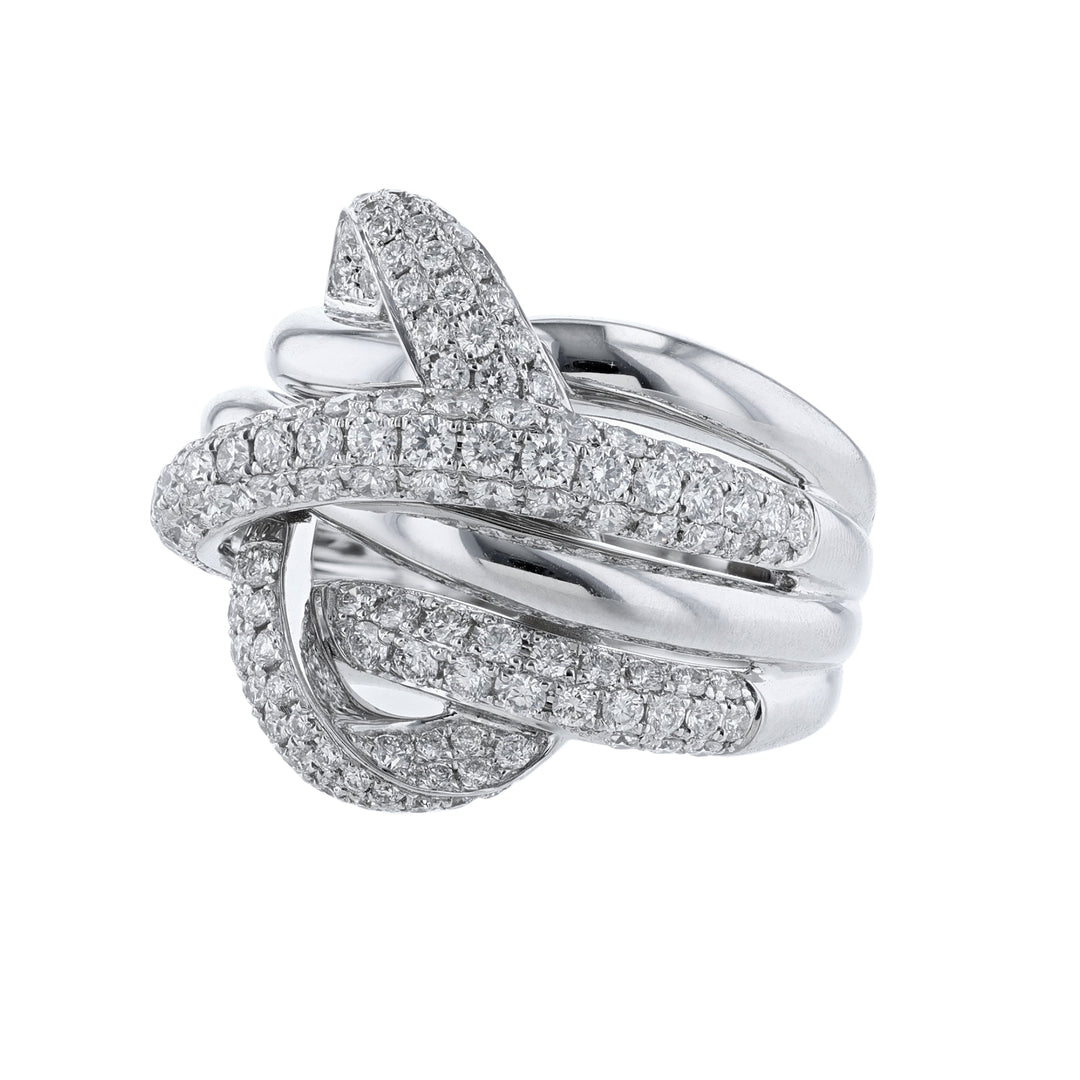 Twist Wrap Round Diamond Cocktail Ring