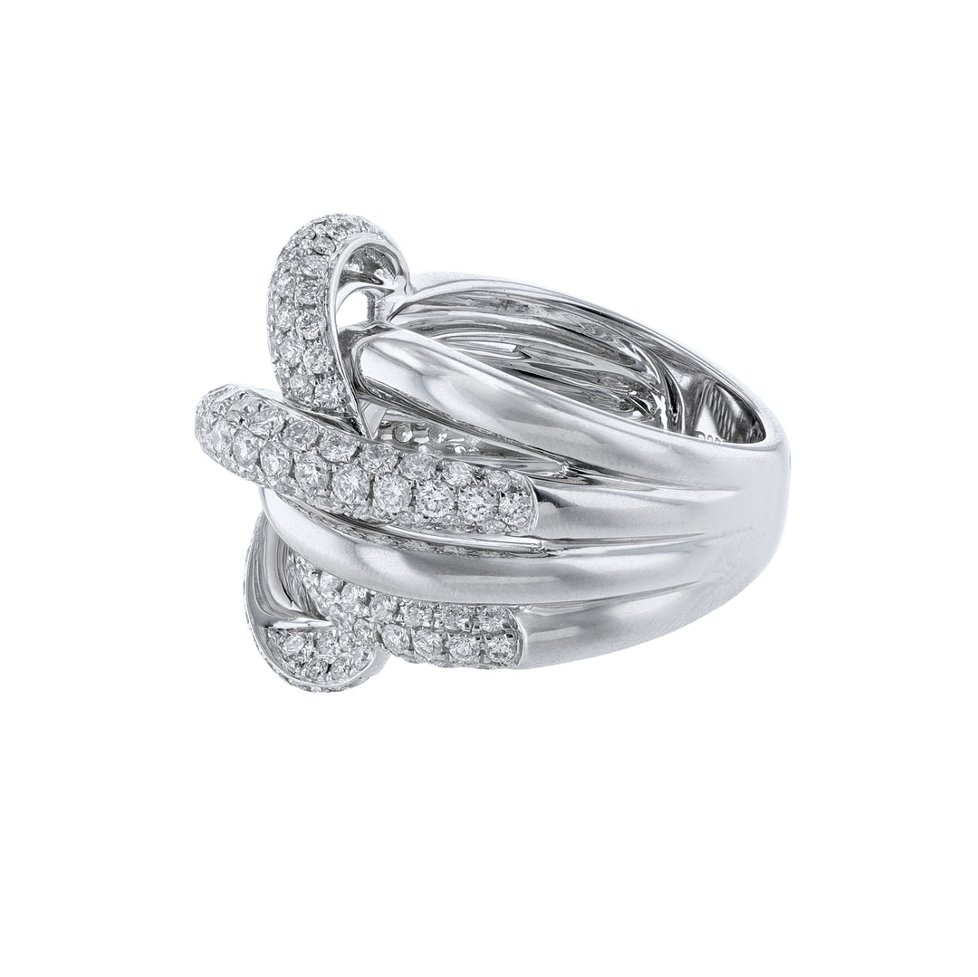 Twist Wrap Round Diamond Cocktail Ring