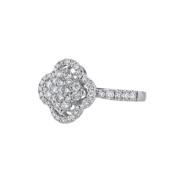 Round Clover Diamond Ring, 0.78ct.