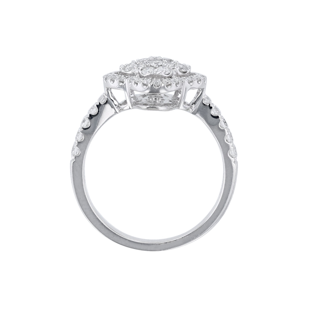 Round Clover Diamond Ring, 0.78ct.