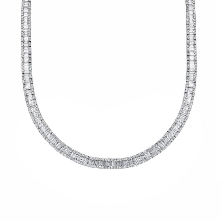 Baguette Round Diamond Necklace, 18.08ct.