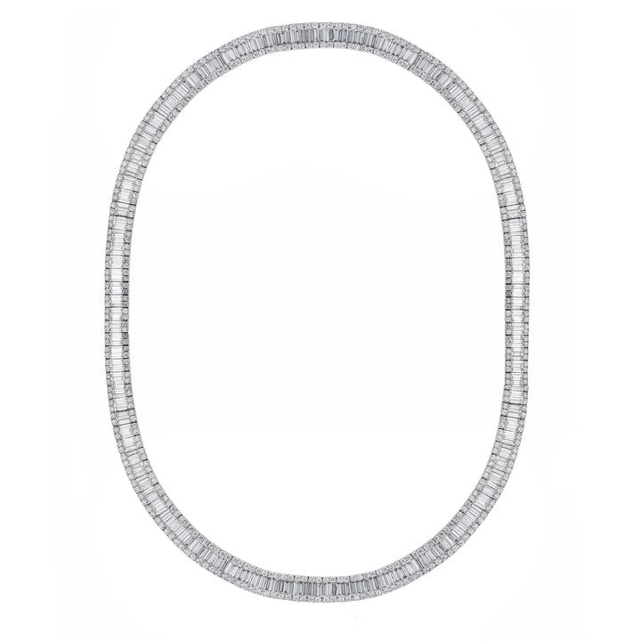 Baguette Round Diamond Necklace, 18.08ct.