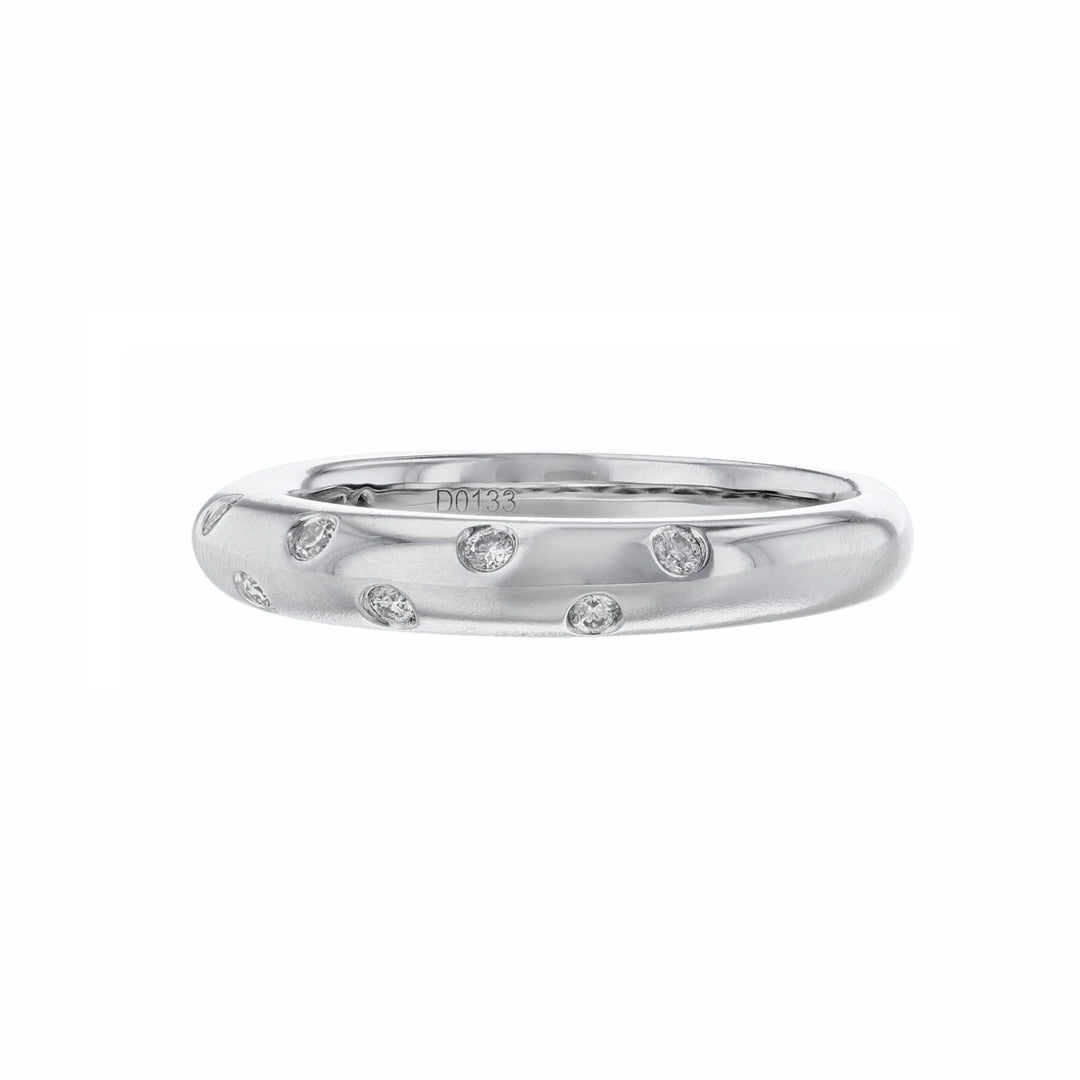Nine Bezel Set Diamond Wedding Band