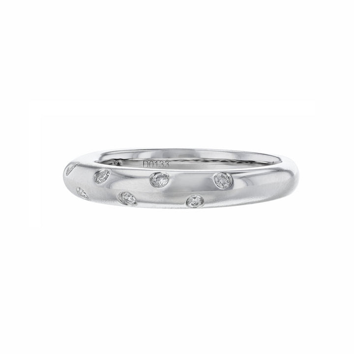 Nine Bezel Set Diamond Wedding Band