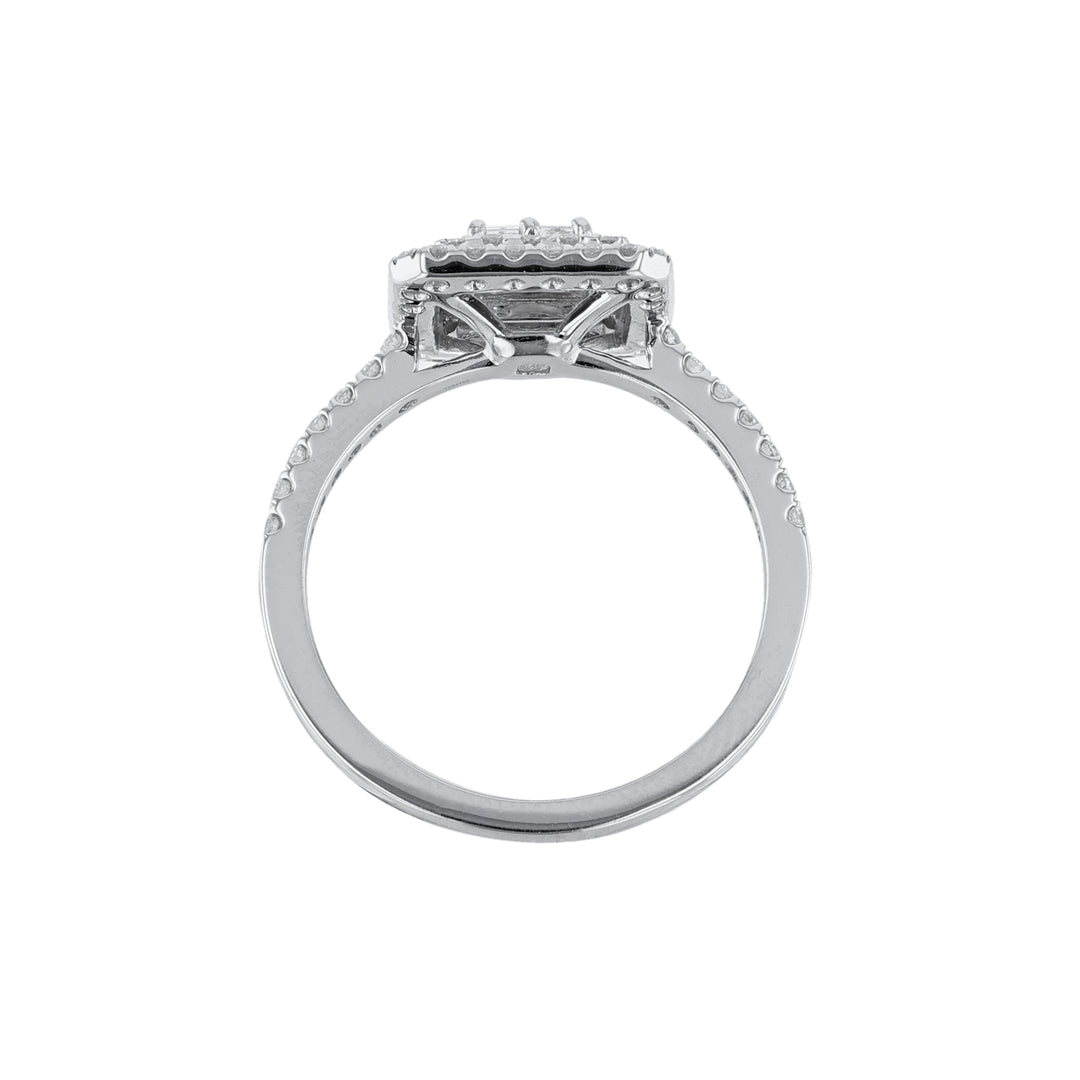 Ascher Double Halo Diamond Promise Ring