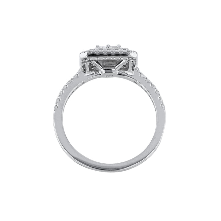 Ascher Double Halo Diamond Promise Ring