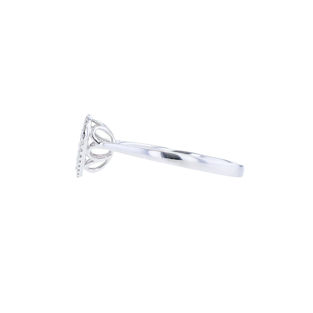 18K Diamond Cluster Heart Ring