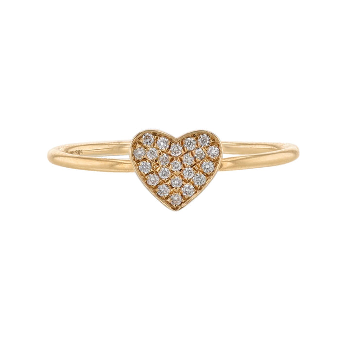 Yellow Gold Heart Diamond Ring