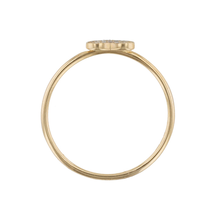 Yellow Gold Heart Diamond Ring