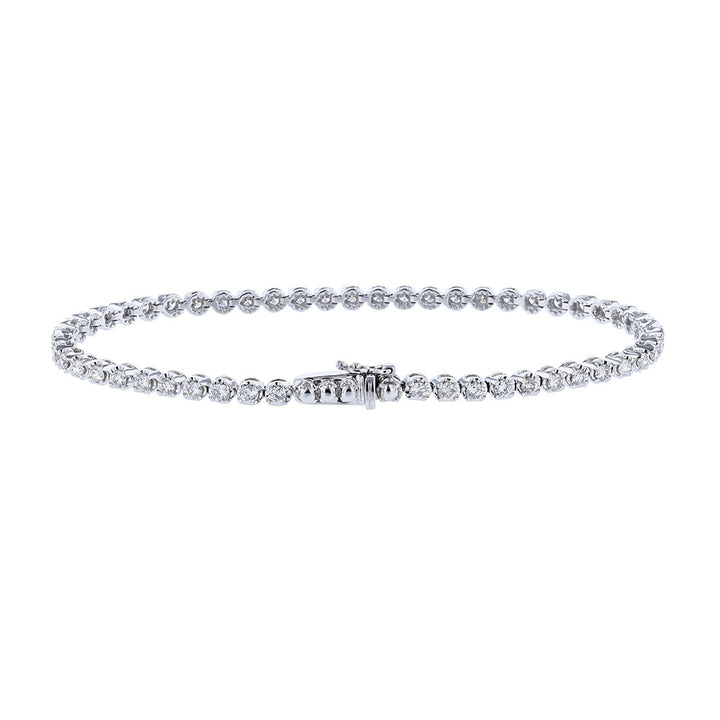 18K White Gold Diamond Tennis Bracelet, 2ct.