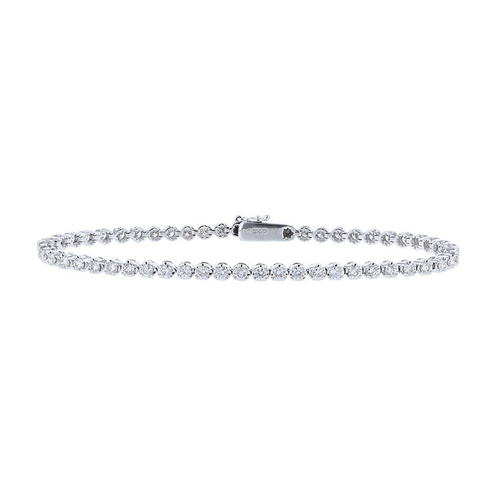 18K White Gold Diamond Tennis Bracelet, 2ct.