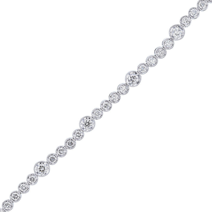 Milgrain Bezel Diamond Tennis Bracelet