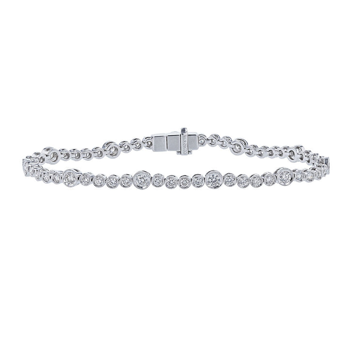 Milgrain Bezel Diamond Tennis Bracelet
