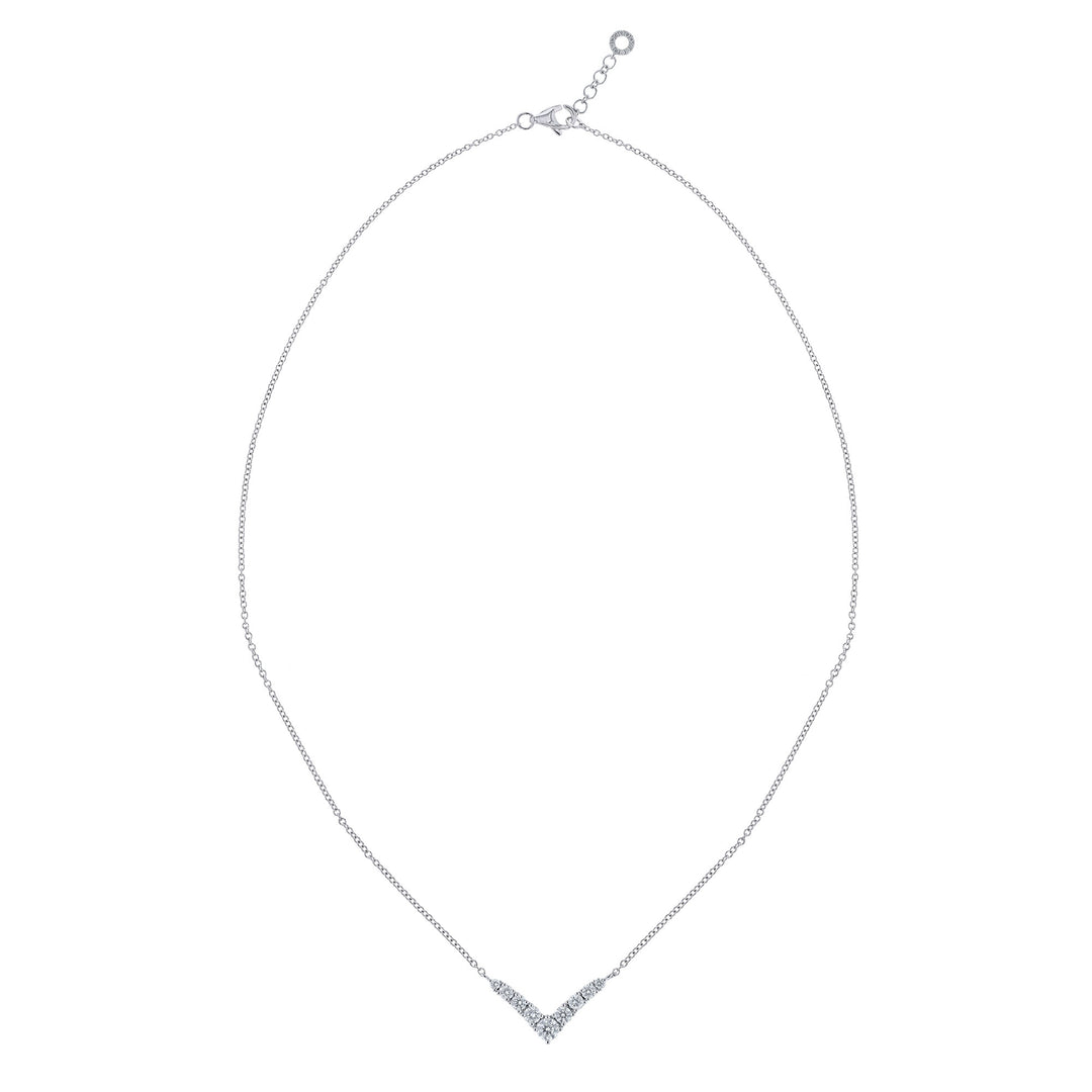 V Shaped Diamond Necklace