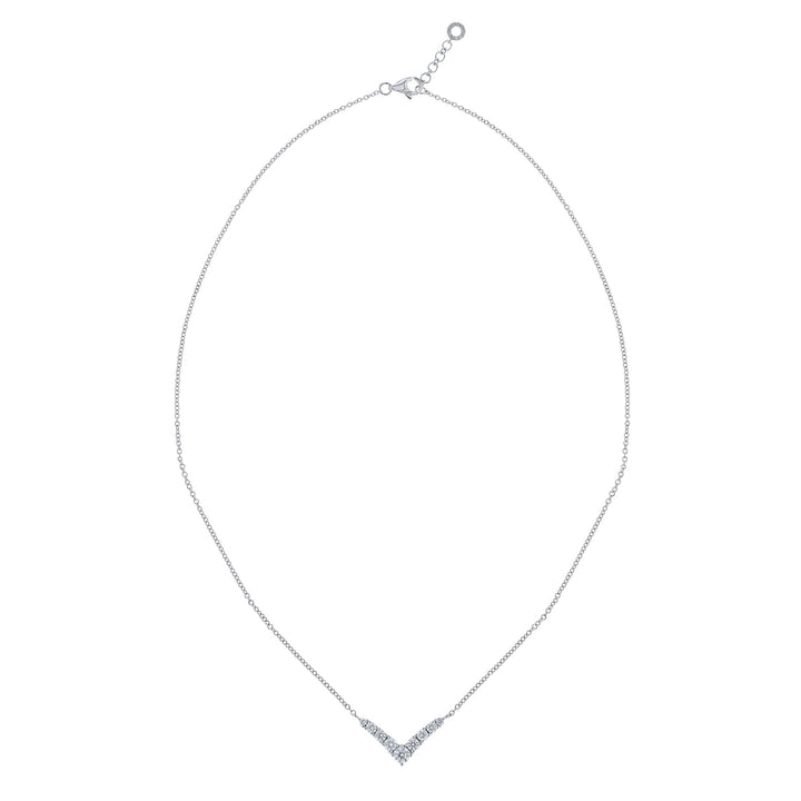 V Shaped Diamond Necklace