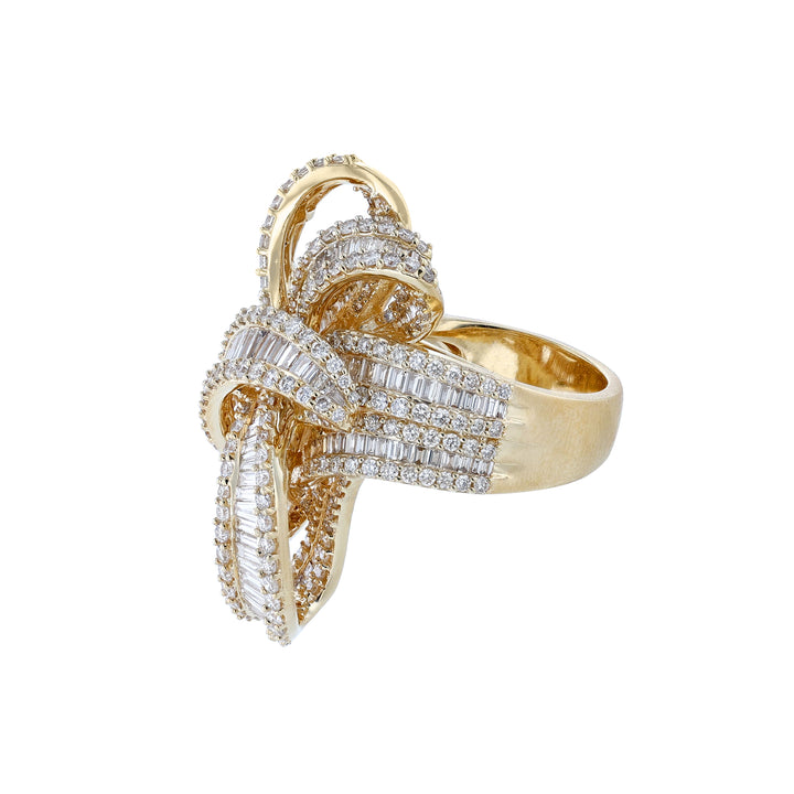 Twisted Knot Diamond Cocktail Ring, 4.39ct.