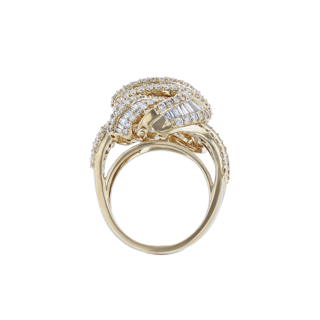Twisted Knot Diamond Cocktail Ring, 4.39ct.