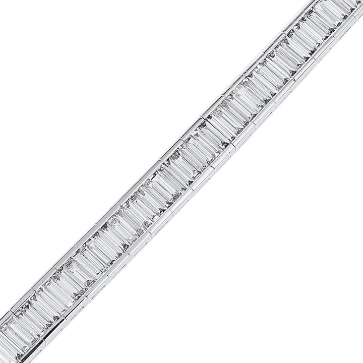 Platinum Diamond Baguette Tennis Bracelet