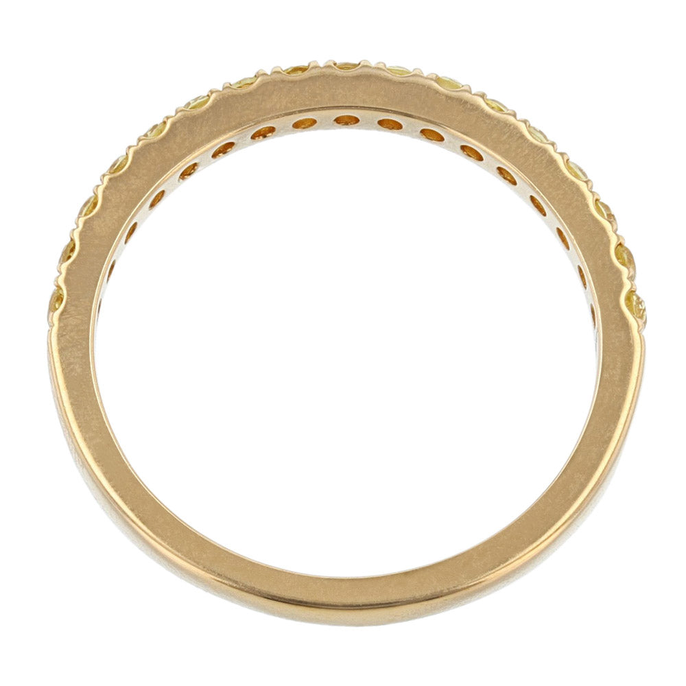 18K Yellow Gold Stackable Band, Yellow Sapphire
