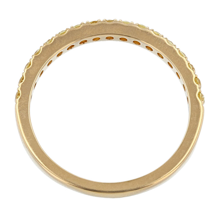 18K Yellow Gold Stackable Band, Yellow Sapphire