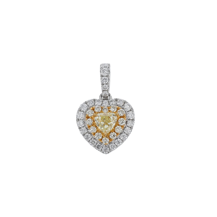 18K White & Yellow Gold Diamond Pendant