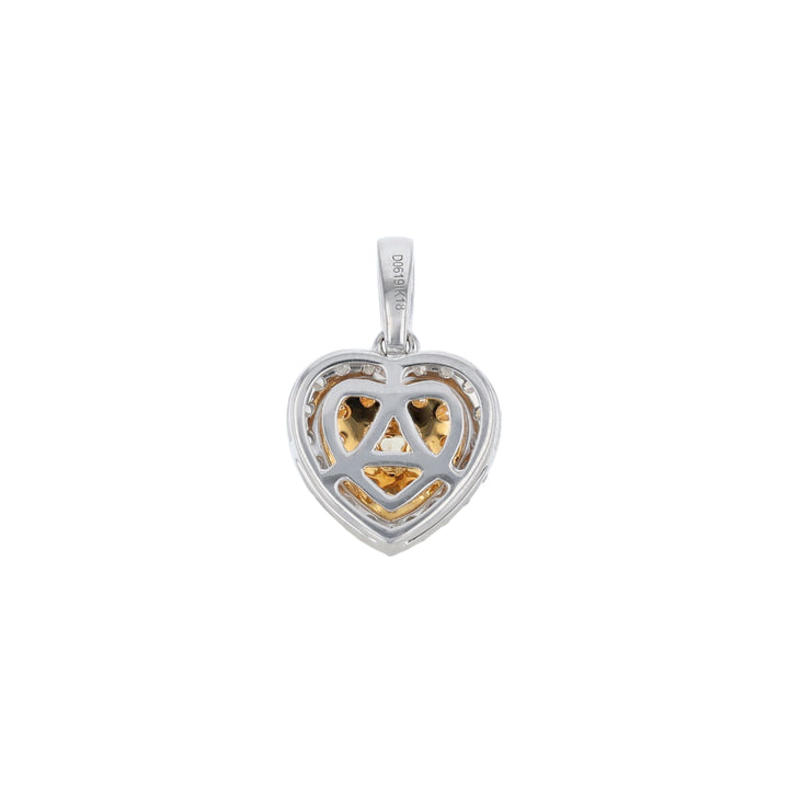 18K White & Yellow Gold Diamond Pendant