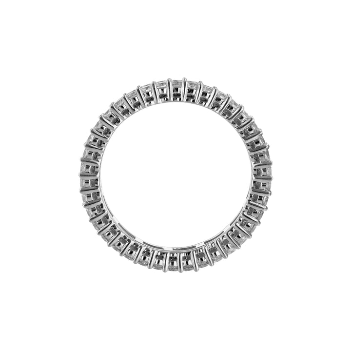 Round & Baguette Diamond Eternity Band, 3.12ct