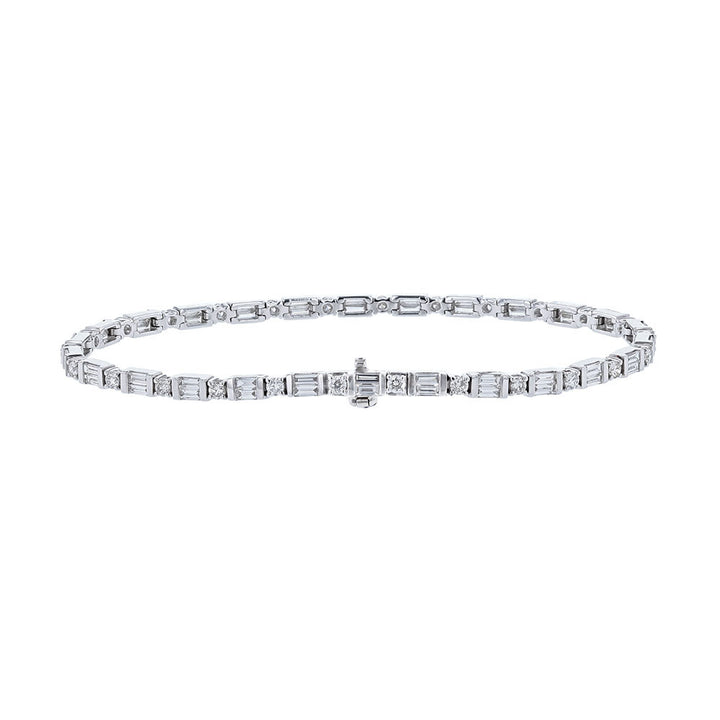 18K White Diamond Tennis Bracelet